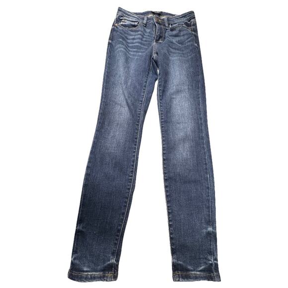 Judy Blue Jeans Womens 5 / 27‎ Blue Skinny Fit Button Distressed Denim Preppy - Picture 1 of 16